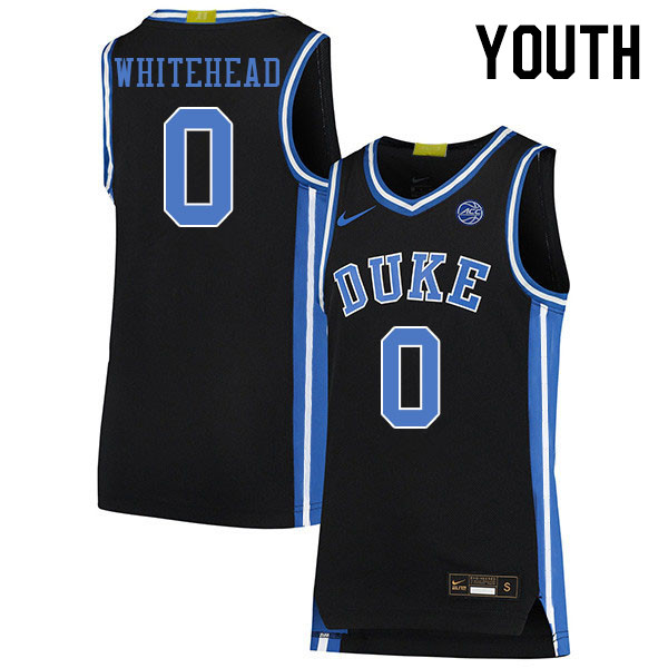 Youth #0 Dariq Whitehead Duke Blue Devils 2022-23 College Stitched Basketball Jerseys Sale-Black